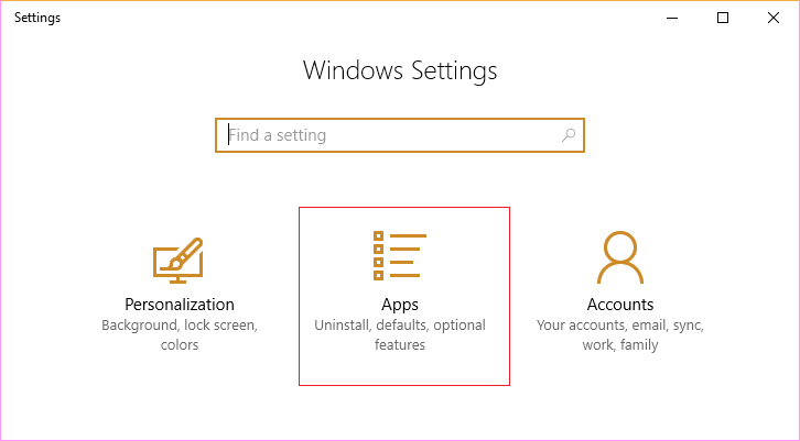 Öffnen Sie die Windows-Einstellungen und klicken Sie dann auf Apps