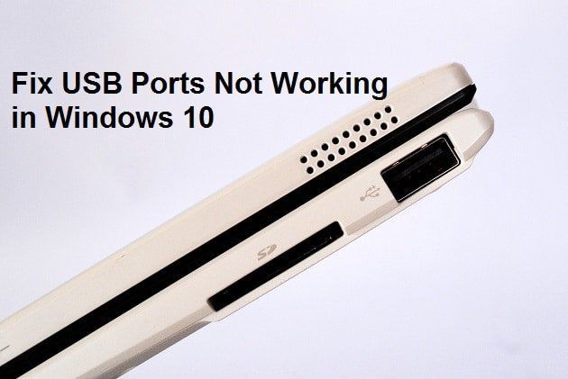 Behebung von USB-Anschlüssen, die in Windows 10 nicht funktionieren