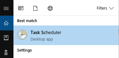 Geben Sie Taskplaner in die Windows-Suchleiste ein
